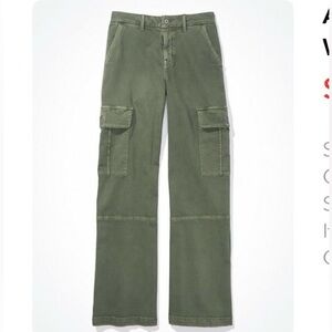 American Eagle Curvy High Rise Baggy Wide Leg Pant
